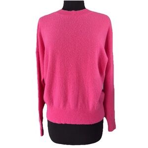 Madewell Responsible Cashmere Oversized Pink Crewneck Sweater Size Small